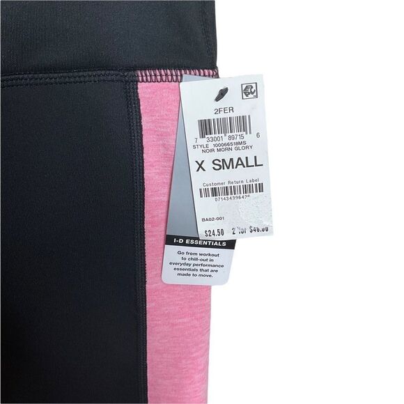 IDEOLOGY Fitness Pants Black and Pink. Size XS NWT - Picture 3 of 12